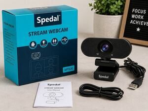 Spedal MF830 1080P HD Stream Webcam Dual Mic USB Plug & Play NIB